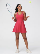 red tennis dress