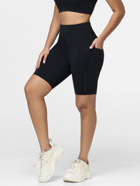 8" High-Waist Running Shorts with Zip Pocket