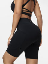 8" High-Waist Running Shorts with Zip Pocket