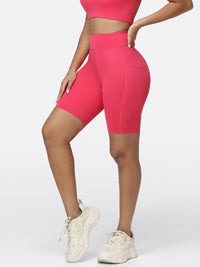 8" High-Waist Running Shorts with Zip Pocket