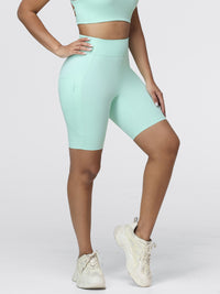 8" High-Waist Running Shorts with Zip Pocket