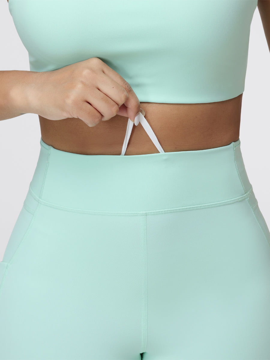 Mint-Green running shorts with string