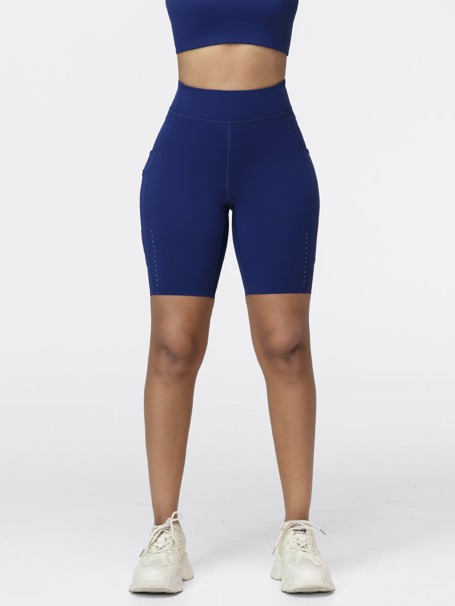 8" High-Waist Running Shorts with Zip Pocket