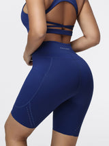 8" High-Waist Running Shorts with Zip Pocket