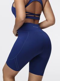 8" High-Waist Running Shorts with Zip Pocket