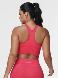 High Support Ruched Sports Bra for Women – Running & Gym