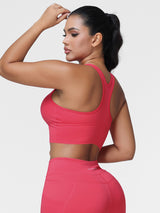 High Support Ruched Sports Bra for Women – Running & Gym