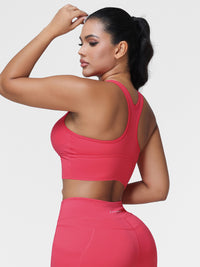 High Support Ruched Sports Bra for Women – Running & Gym
