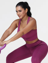 High Support Ruched Sports Bra for Women – Running & Gym