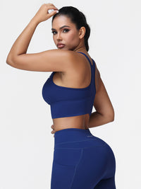 High Support Ruched Sports Bra for Women – Running & Gym