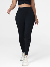 High Waist Running Leggings with Pockets & Drawstring