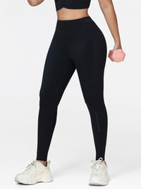 High Waist Running Leggings with Pockets & Drawstring