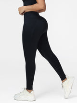 High Waist Running Leggings with Pockets & Drawstring