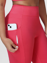 High Waist Running Leggings with Pockets & Drawstring