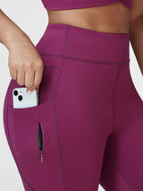 High Waist Running Leggings with Pockets & Drawstring