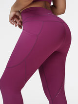 High Waist Running Leggings with Pockets & Drawstring