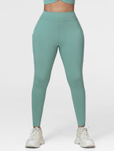 High Waist Running Leggings with Pockets & Drawstring