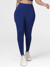 High Waist Running Leggings with Pockets & Drawstring
