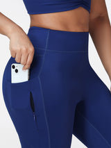 High Waist Running Leggings with Pockets & Drawstring