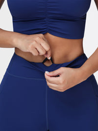 High Waist Running Leggings with Pockets & Drawstring