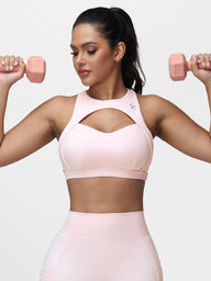 racerback sports bra pink