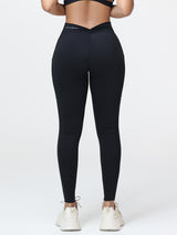 Women's High Waist V-Back Leggings with Pockets