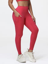 Women's High Waist V-Back Leggings with Pockets
