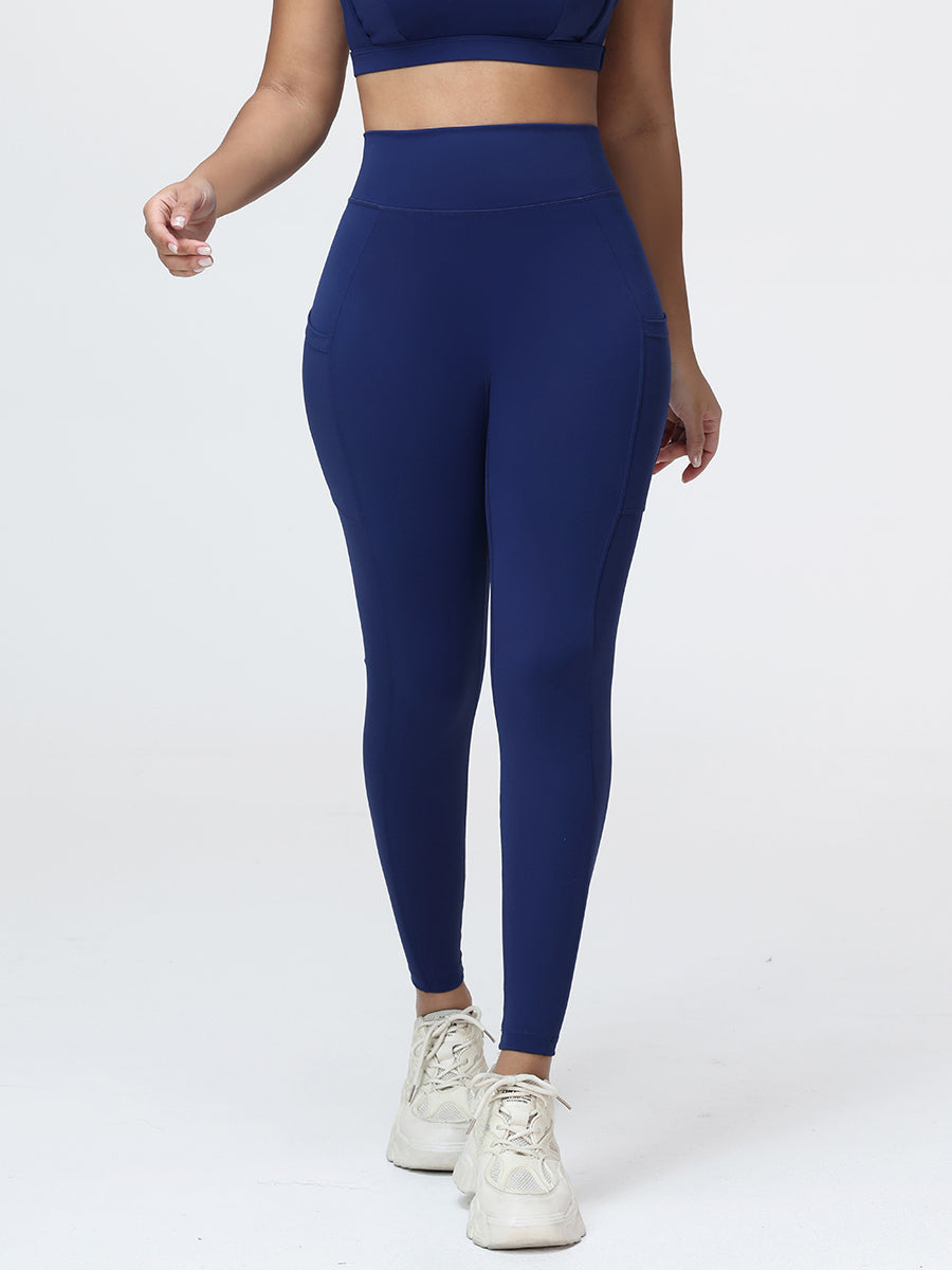 Women's High Waist V-Back Leggings with Pockets
