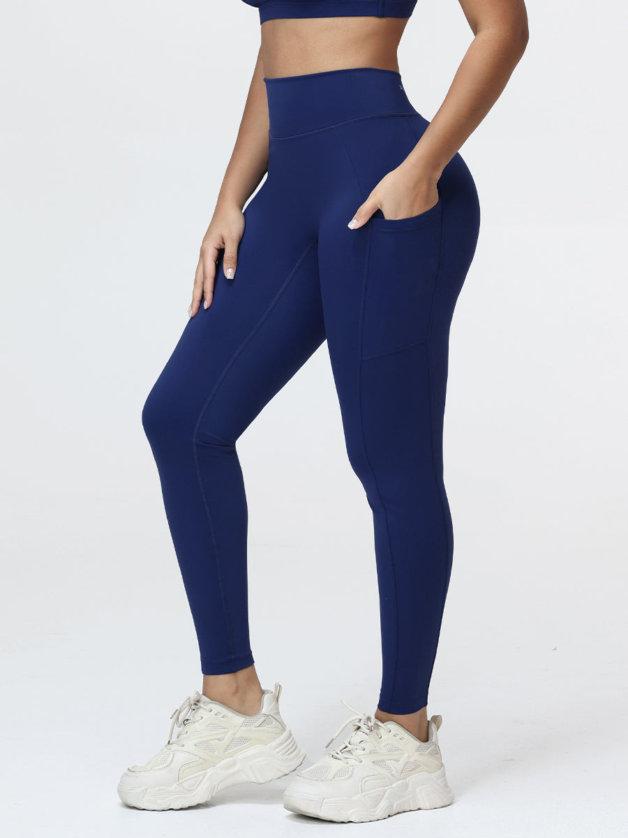 Women's High Waist V-Back Leggings with Pockets