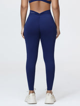 Women's High Waist V-Back Leggings with Pockets
