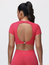 Women’s Open Back Cropped Workout Tank Top