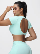 Women’s Open Back Cropped Workout Tank Top