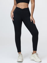 Twist Waist Sculpting Leggings with Pockets