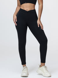 Twist Waist Sculpting Leggings with Pockets
