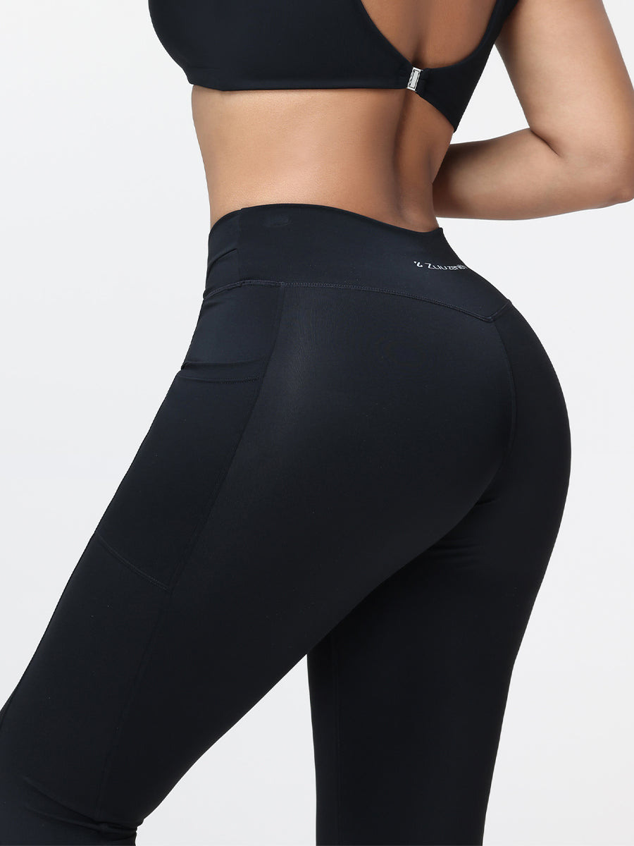 Twist Waist Sculpting Leggings with Pockets