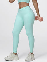 Twist Waist Sculpting Leggings with Pockets