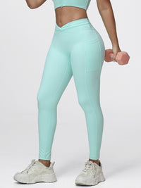 Twist Waist Sculpting Leggings with Pockets
