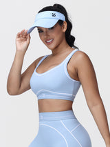 Contrast Piping Sports Bra for Women with U-Back