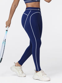 High Waisted Booty Sculpting Leggings for Women with Contrast Piping