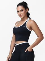 Women's Racerback Sports Bra with Contrast Trim