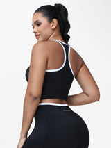 Women's Racerback Sports Bra with Contrast Trim