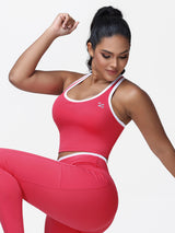 Women's Racerback Sports Bra with Contrast Trim