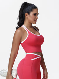 Women's Racerback Sports Bra with Contrast Trim