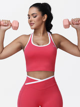 Women's Racerback Sports Bra with Contrast Trim