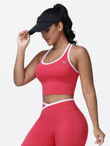 Women's Racerback Sports Bra with Contrast Trim