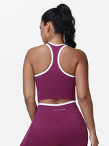 Women's Racerback Sports Bra with Contrast Trim