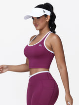 Women's Racerback Sports Bra with Contrast Trim