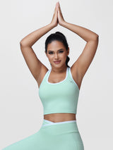 Women's Racerback Sports Bra with Contrast Trim