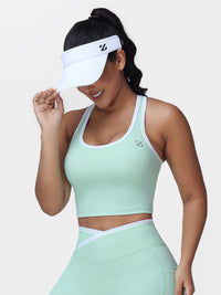 Women's Racerback Sports Bra with Contrast Trim