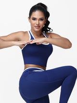 Women's Racerback Sports Bra with Contrast Trim